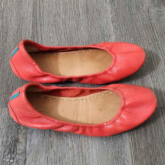 Tieks By Gavrieli‎ Poppy Orange Colar Leather Ballet Flat - Picture 8 of 12
